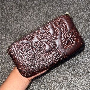 Embossed Brown Sunglass Case